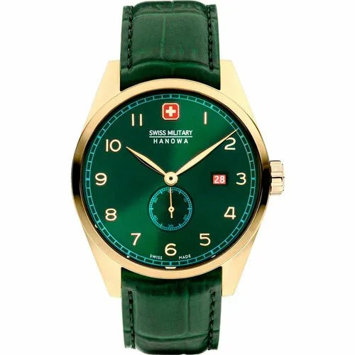 Наручные часы Swiss Military Hanowa, зеленый, золотой