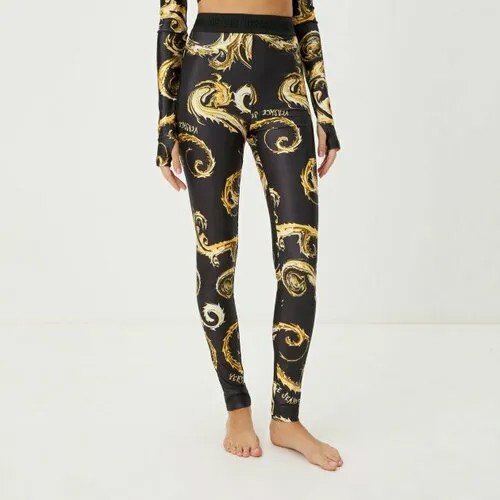 Легинсы Versace Jeans Couture, размер 40, черный
