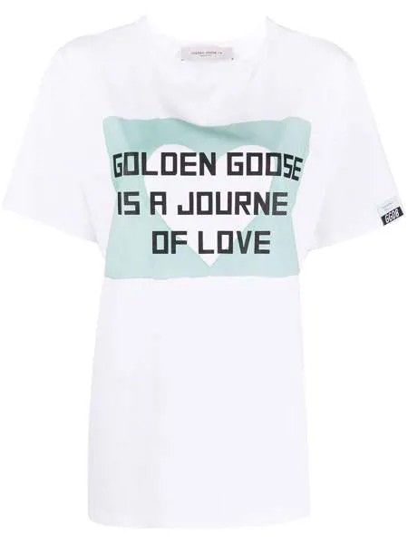 Golden Goose футболка с надписью
