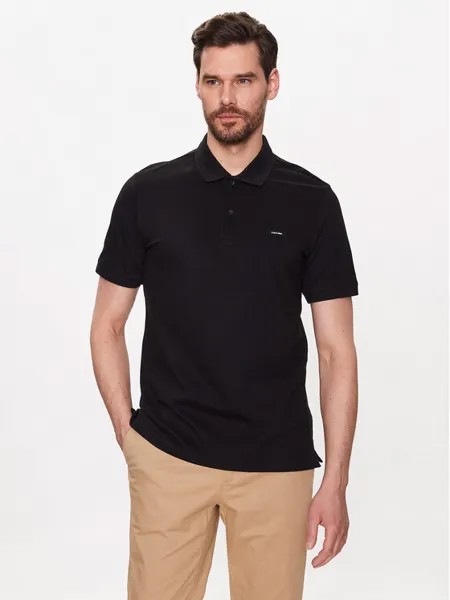 Рубашка-поло узкого кроя Calvin Klein, черный