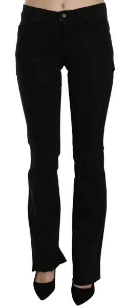 GALLIANO Джинсы Черные хлопковые узкие брюки со средней посадкой и бантом s. W25 Рекомендуемая розничная цена 350 долларов США