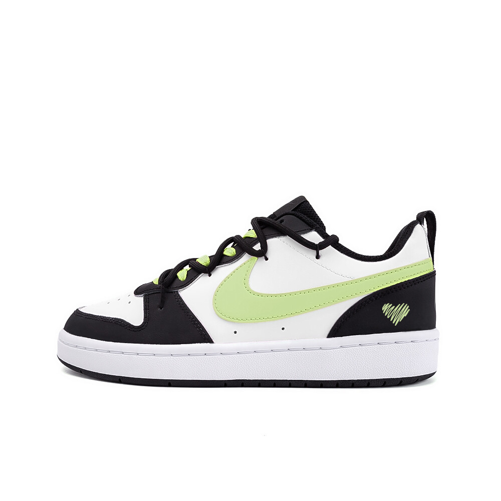 Кроссовки Nike Court Borough Skateboarding Shoes Women's Low-top Black/White/Green, зеленый
