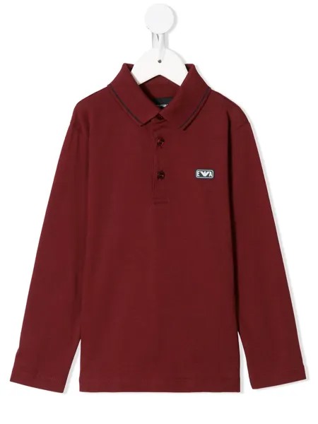 Emporio Armani Kids рубашка поло с нашивкой-логотипом