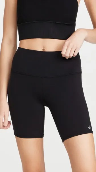 Шорты Alo Yoga High Waist Biker, черный