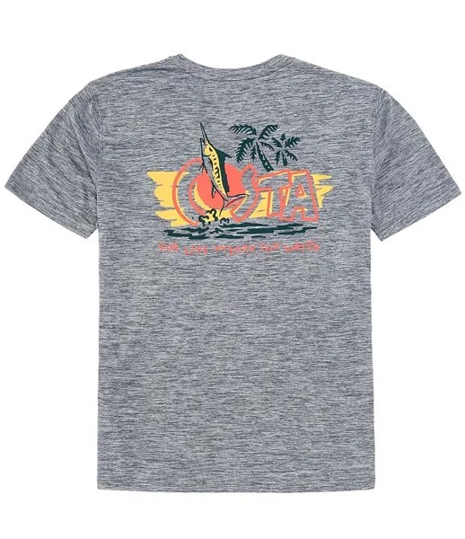 Футболка Costa с короткими рукавами Tech Gnarly Marlin, серый