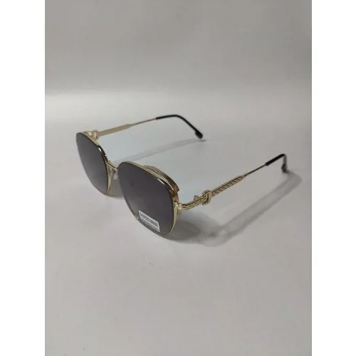 Солнцезащитные очки , прямоугольные, поляризационные, с защитой от УФ, золотой