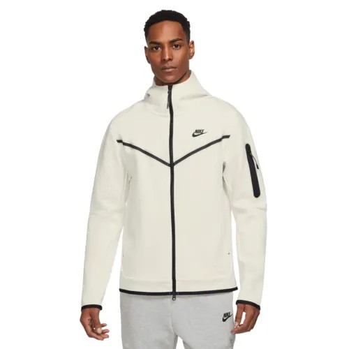 Мужская худи с молнией во всю длину Nike Sportswear Phantom/Black Tech Fleece (CU4489 072)