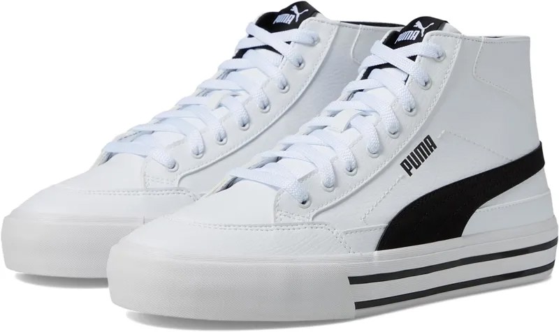 Кроссовки PUMA Court Classic Vulc Mid, цвет Puma White/Puma Black 1