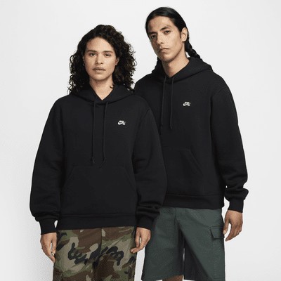 Худи Nike SB Fleece Pullover Skate Hoodie, черный/белый