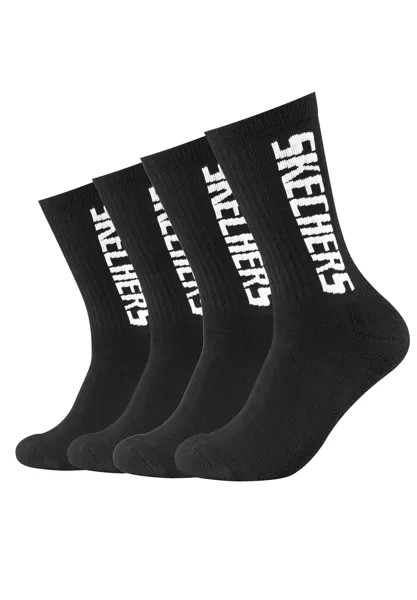 Носки Skechers Unisex Tennis Sock cushioned line 4p, черный