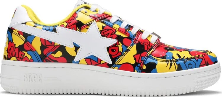 Кроссовки Medicom Toy x Bapesta Low M1 All‑Over Camo, разноцветный