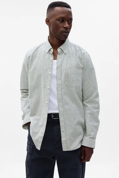 Классическая рубашка-оксфорд стандартного кроя Gap, серый