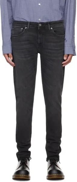 Черные джинсы скинни Lin Nudie Jeans, цвет Worn black
