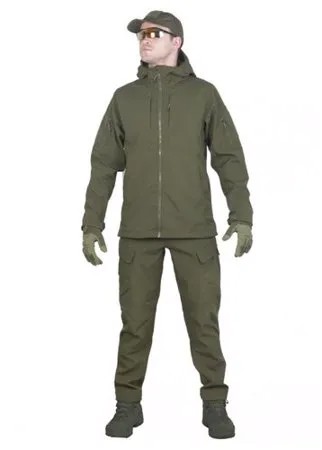 Тактический костюм мужской софтшелл GONGTEX SMARTFOX SOFTSHELL, весна - осень, цвет Олива (Olive)-L