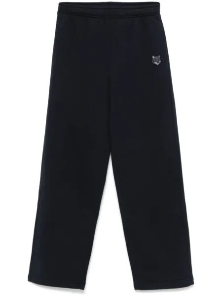 Maison Kitsuné спортивные брюки с нашивкой, черный