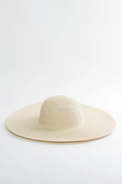 Шляпа соломенная плетеная с широкими полями