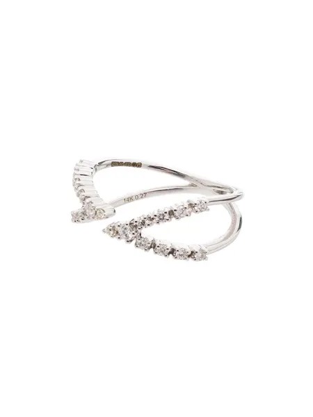 Dana Rebecca Designs кольцо Ava Bea Open Bypass из белого золота с бриллиантами