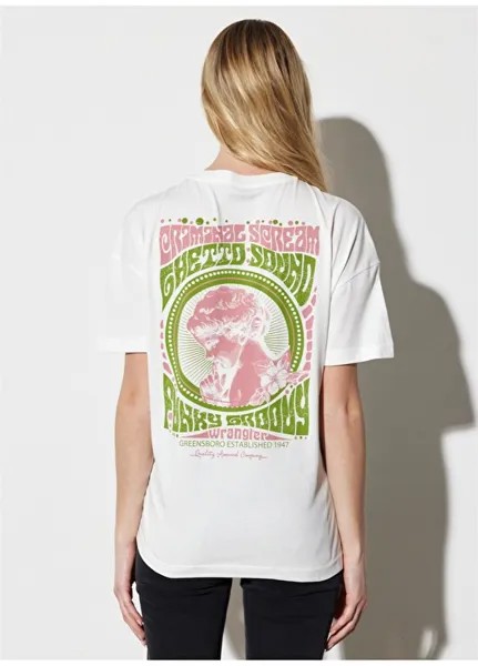 Женская футболка цвета экрю с круглым вырезом Wrangler