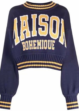 Maison Bohemique укороченный джемпер с логотипом