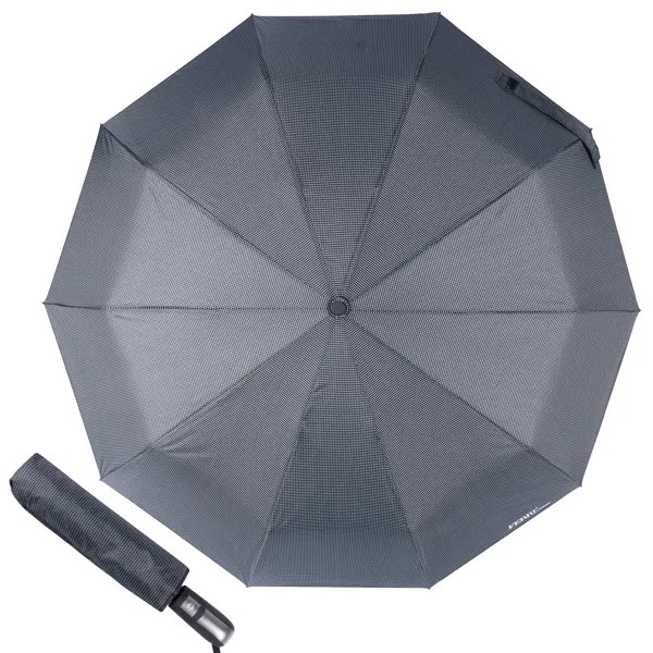 Зонт складной мужской автоматический Ferre 577-OC серый/черный
