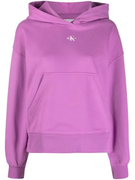 Calvin Klein Jeans худи с логотипом, фиолетовый
