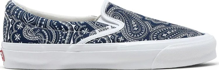 Кеды Vans Kith x Vault OG Classic Slip-On LX Paisley, синий