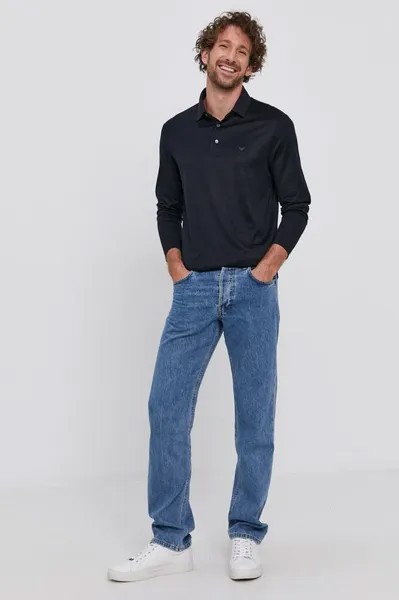 Лонгслив Emporio Armani, темно-синий