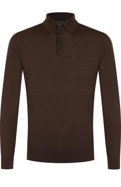 Шерстяное поло с длинными рукавами Zegna