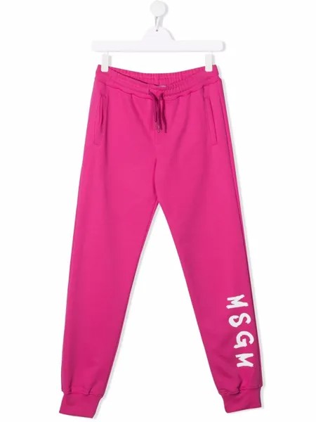 MSGM Kids спортивные брюки с логотипом