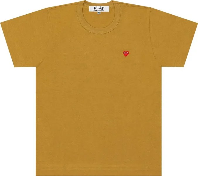 Футболка Comme des Garçons PLAY Small Red Heart T-Shirt Olive, зеленый