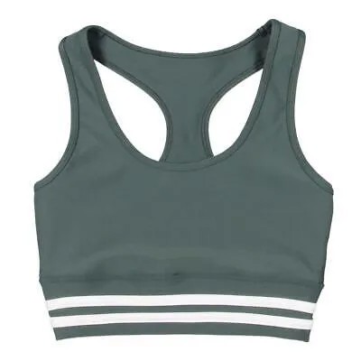 Спортивный бюстгальтер Aqua Womens Striped Longline Fitness Sports Bra Athletic BHFO 1908