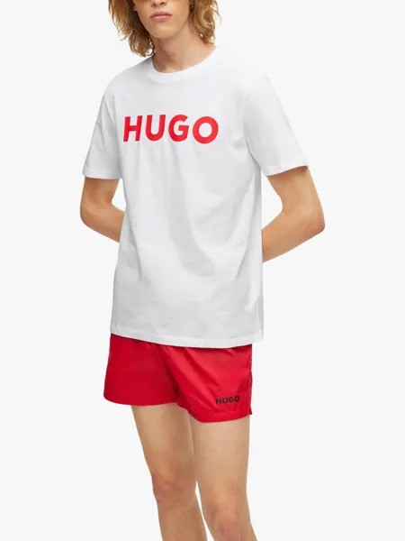 Футболка с логотипом HUGO Dulivio, белая