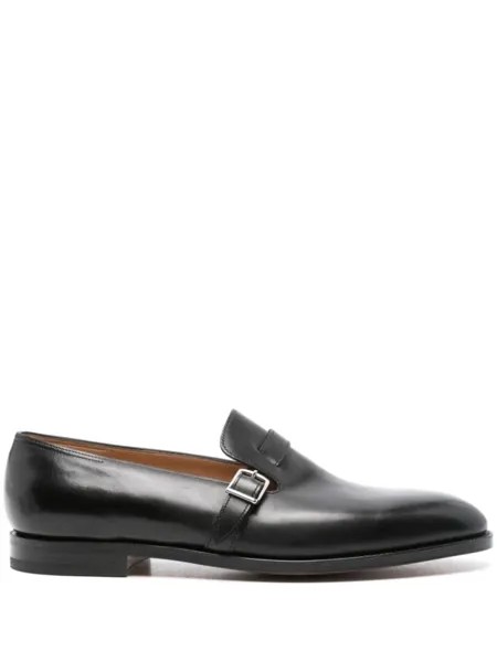 John Lobb кожаные туфли-монки, черный