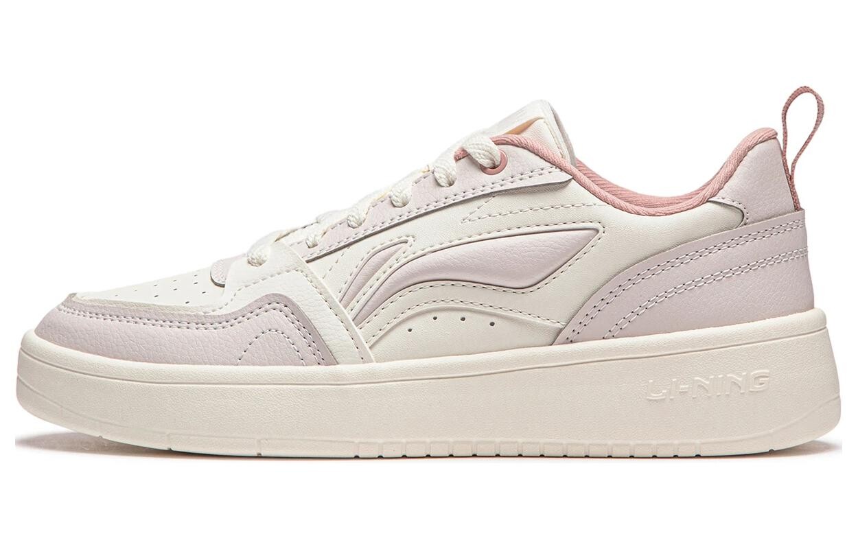 Кроссовки LINING Acer Truncatum Skateboarding Shoes Women's Low-top White/Pink, розовый