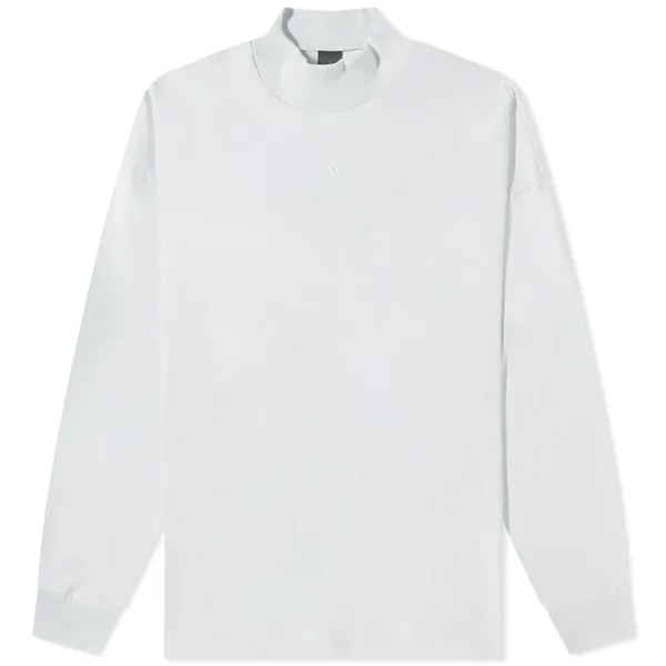 Толстовка Adidas Basketball Long Sleeve Back Logo, серый/голубой