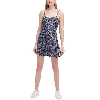 Женское летнее короткое мини-платье с регулируемыми бретелями Calvin Klein Jeans BHFO 7485