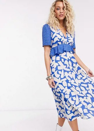 Платье мидакси с цветочным принтом Twisted Wunder-Синий