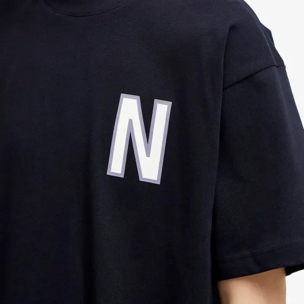 Norse Projects Футболка размера N Simon Heavy Jersey из джерси, синий