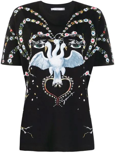 Givenchy декорированная футболка