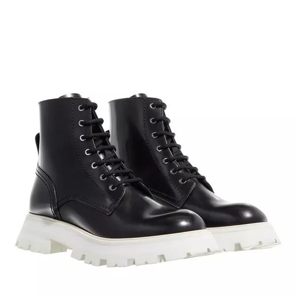 Кроссовки boots leather black/hawthorn Alexander Mcqueen, черный