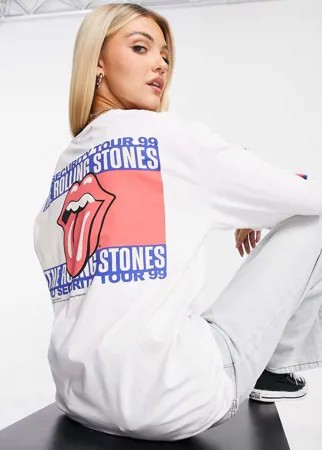 Белый лонгслив Tommy Jeans x Music Edition Rolling Stones