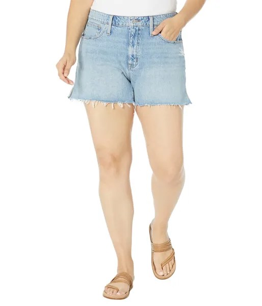 Шорты Madewell, Plus Relaxed Denim Shorts in Madera Wash: Side-Slit Edition