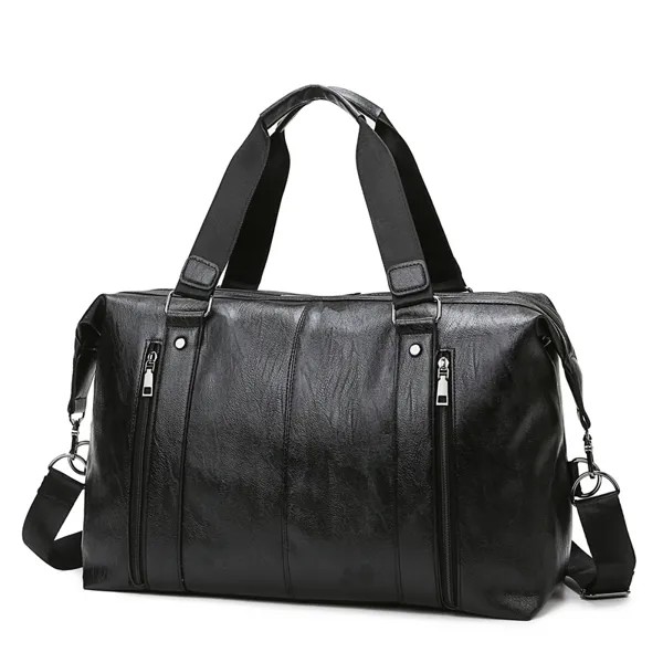 Дорожная сумка мужская JOURNEY 605 черная, 26х44х20 см