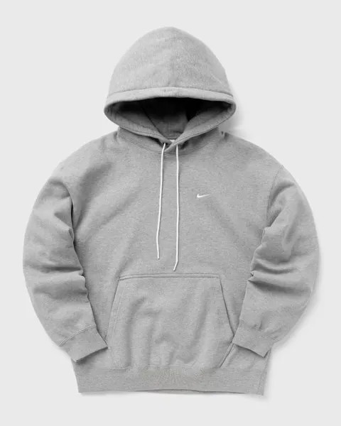 Худи Nike Solo Swoosh Fleece Pullover Hoodie, цвет dk grey heather/white