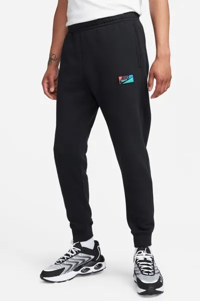 Джоггеры Club флис+ с начесом на спине Nike, черный