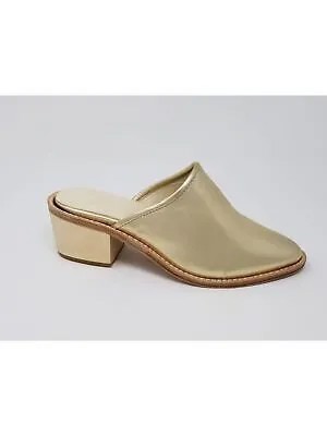 ПРЕМИУМ Женские Туфли-мюли на каблуке с золотистым деревянным каблуком Foxhill Almond Leather 8