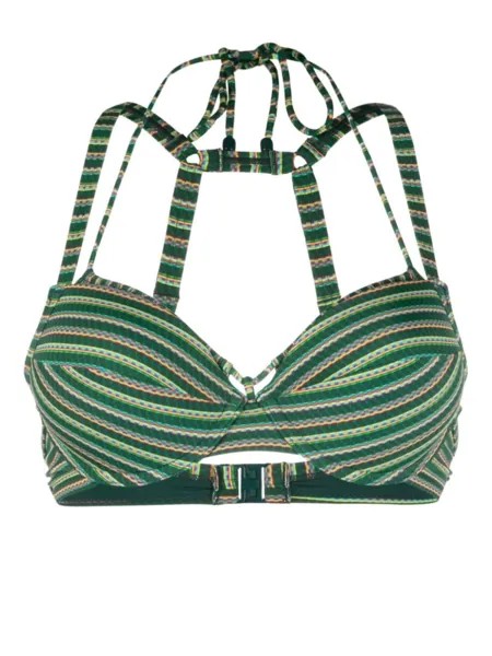 Marlies Dekkers топ бикини Holi Vintage в полоску, зеленый
