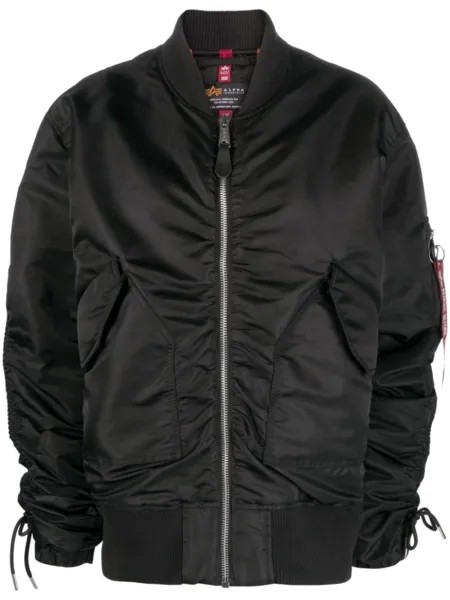 Alpha Industries бомбер оверсайз, черный