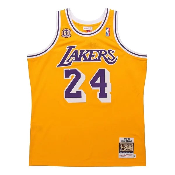 Майка Mitchell & Ness NBA Authentic Jersey 'Los Angeles Lakers - Kobe Bryant 2007-08', желтый