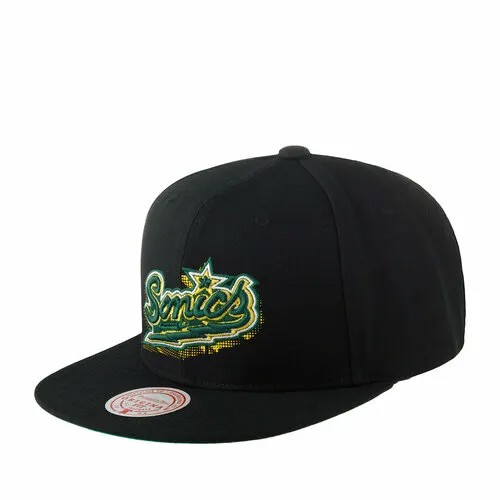 Бейсболка Mitchell & Ness, размер OneSize, черный